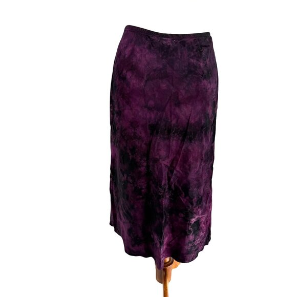 River + Sky Ariel Bias Skirt, Purple Tie-Dye Elastic Waistband, S - Picture 2 of 7